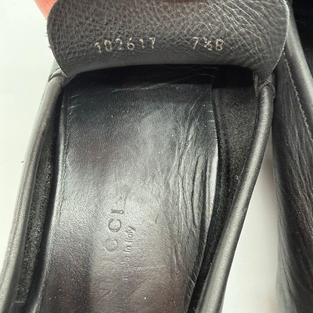 Gucci Qardaha Womens Driving Loafer Moccasin Supple Leather Black Minimalist 7.5 - Picture 3 of 5